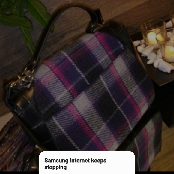 Relic By Fossil Purple/Pink Plaid Handbag Shoulder Bag NWOT - Picture 14 of 16